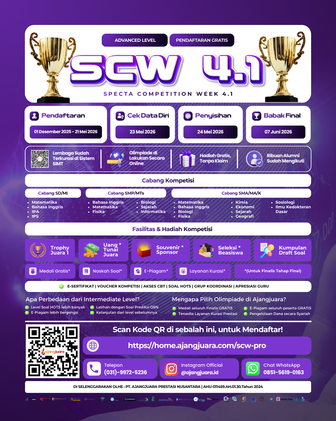 SCW 4.1 TERKURASI DAN RESMI